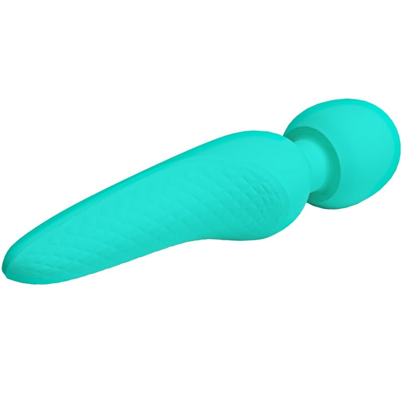 PRETTY LOVE - MASSAGGIATORE MEREDITH 12 MODALIT DI VIBRAZIONE VERDE ACQUA – Vibratore WAND – foto 4