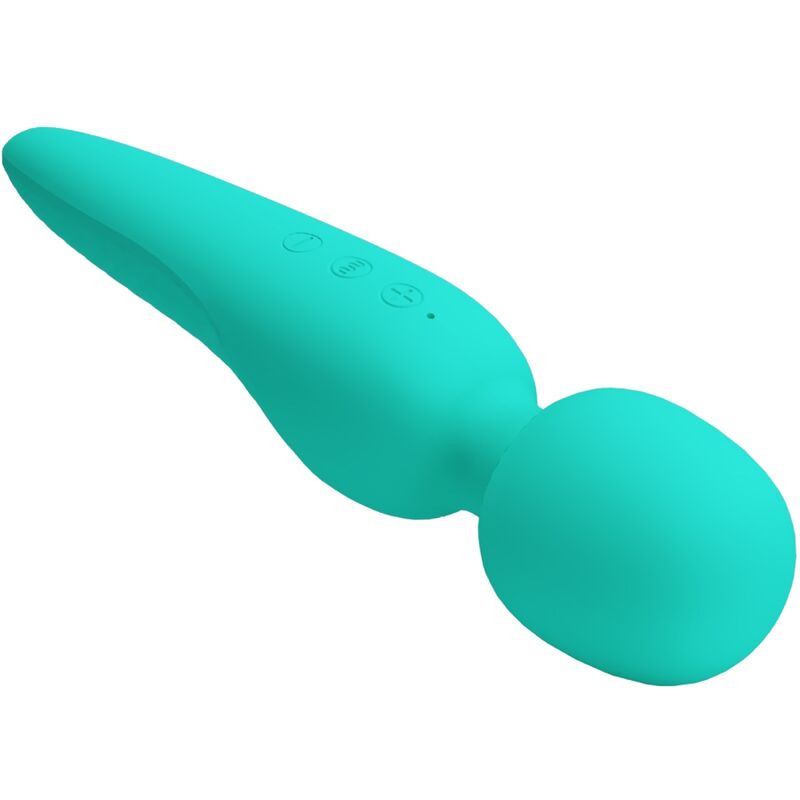 PRETTY LOVE - MASSAGGIATORE MEREDITH 12 MODALIT DI VIBRAZIONE VERDE ACQUA – Vibratore WAND – foto 5