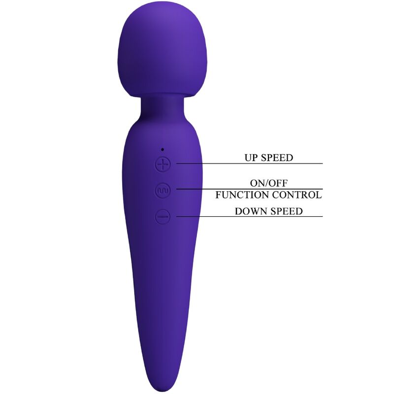 PRETTY LOVE - MASSAGGIATORE MEREDITH 12 MODALIT DI VIBRAZIONE VIOLA – Vibratore WAND – foto 7