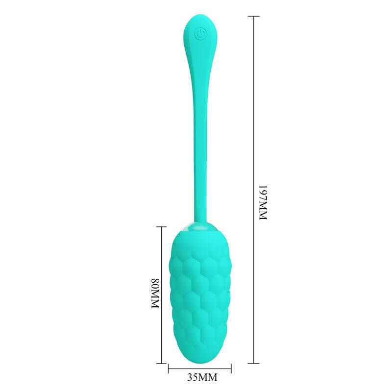 PRETTY LOVE - UOVO VIBRANTE CON TEXTURE MARINA RICARICABILE VERDE ACQUA – Uova vibranti – foto 7