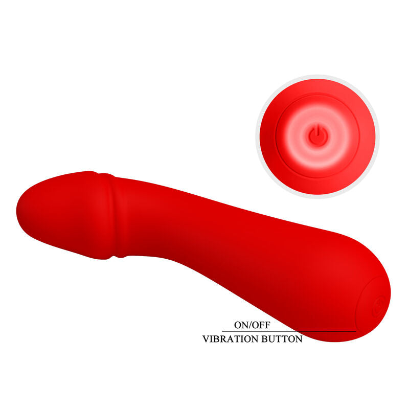 PRETTY LOVE - VIBRATORE RICARICABILE CETUS ROSSO – Vibratori a punto G – foto 7