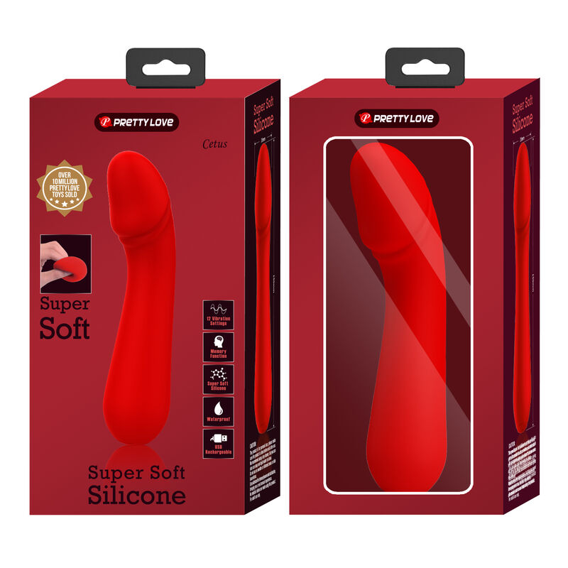 PRETTY LOVE - VIBRATORE RICARICABILE CETUS ROSSO – Vibratori a punto G – foto 9