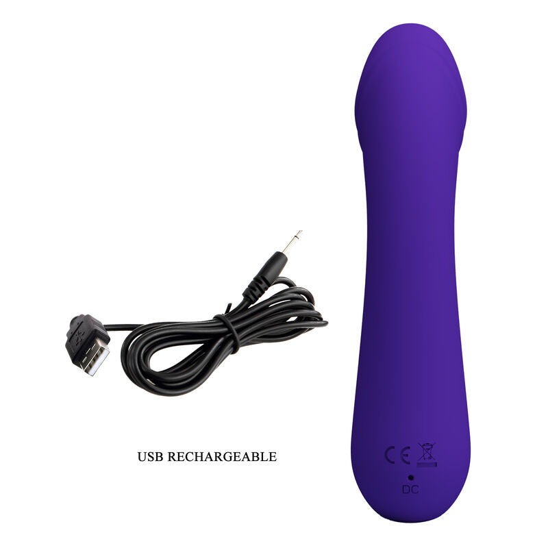 PRETTY LOVE - VIBRATORE RICARICABILE CETUS VIOLA – Vibratori a punto G – foto 8