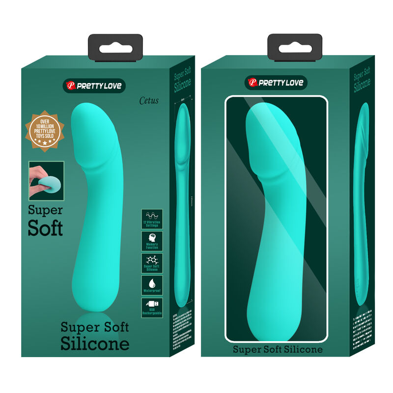 PRETTY LOVE - VIBRATORE RICARICABILE CETUS VERDE ACQUA – Vibratori a punto G – foto 9