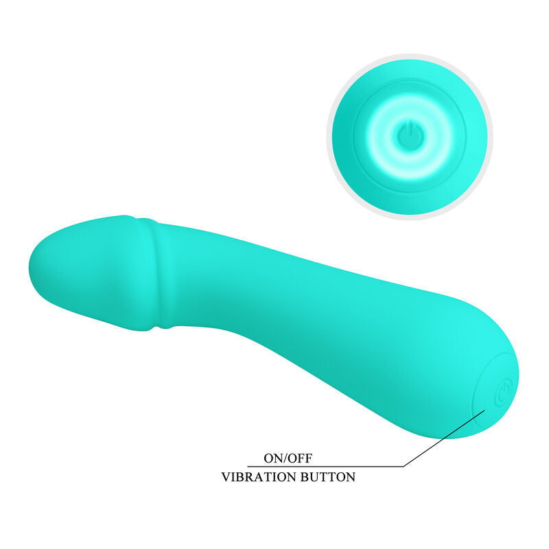 PRETTY LOVE - VIBRATORE RICARICABILE CETUS VERDE ACQUA – Vibratori a punto G – foto 7