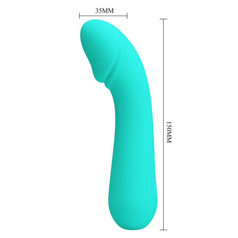 PRETTY LOVE - VIBRATORE RICARICABILE CETUS VERDE ACQUA – Vibratori a punto G – foto 6