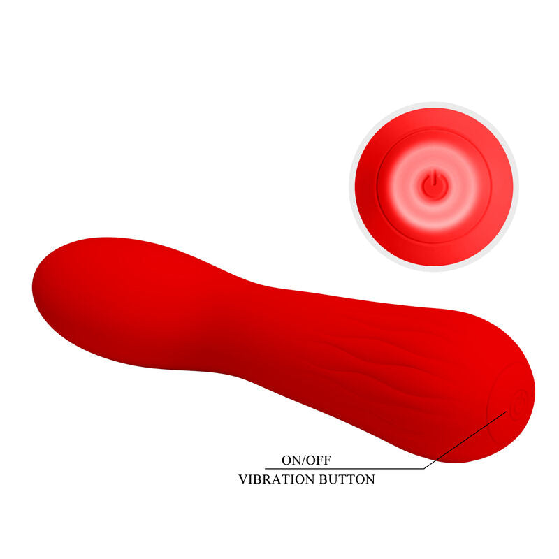 PRETTY LOVE - VIBRATORE RICARICABILE FAUN ROSSO – Vibratori a punto G – foto 6