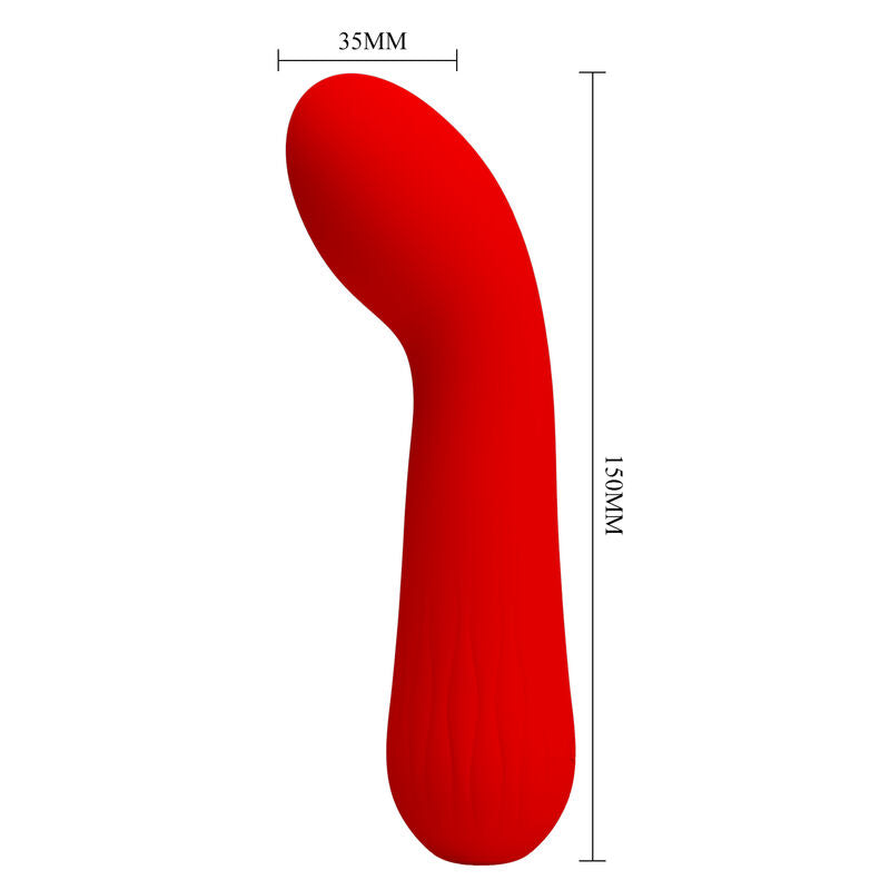 PRETTY LOVE - VIBRATORE RICARICABILE FAUN ROSSO – Vibratori a punto G – foto 5