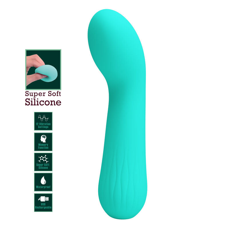 PRETTY LOVE - VIBRATORE RICARICABILE FAUN VERDE ACQUA – Vibratori a punto G – foto 7
