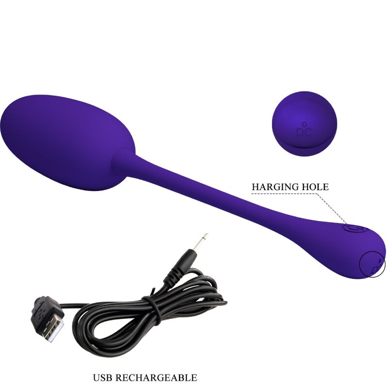 PRETTY LOVE - UOVO VIBRANTE RICARICABILE KNUCKER VIOLA – Uova vibranti – foto 9