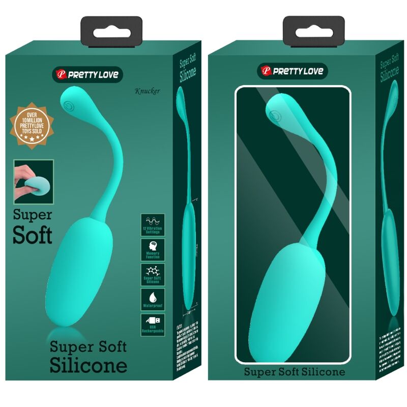 PRETTY LOVE - UOVO VIBRANTE RICARICABILE KNUCKER VERDE ACQUA – Uova vibranti – foto 9