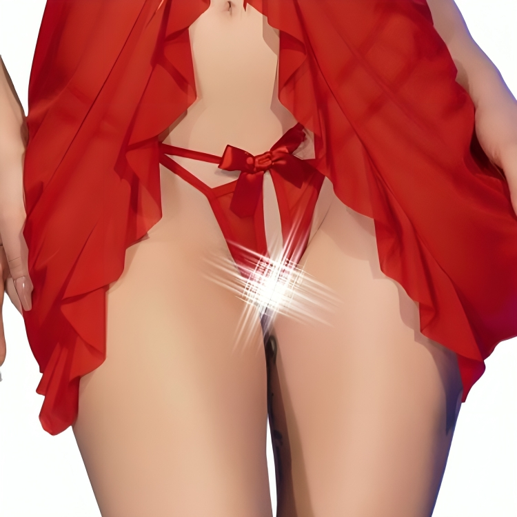 CHILIROSE - CR 4696 BABYDOLL E PERIZOMA ROSSO L/XL – Babydoll – foto 3