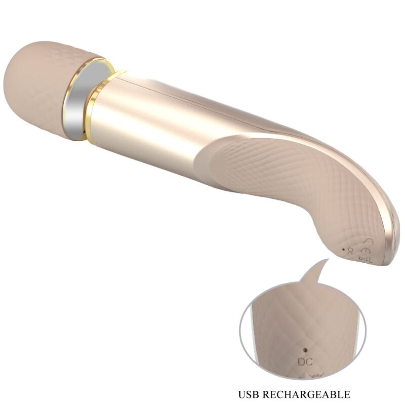 PRETTY LOVE - MASSAGGIATORE 7 MODALIT DI VIBRAZIONE CHAMPAGNE – Vibratore WAND – foto 9