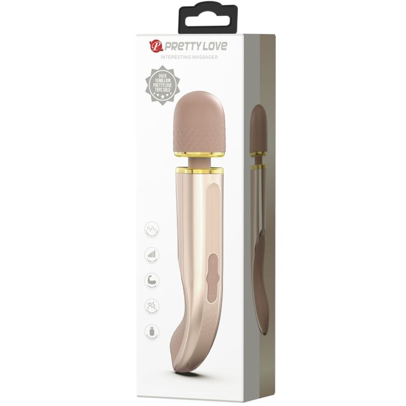PRETTY LOVE - MASSAGGIATORE 7 MODALIT DI VIBRAZIONE CHAMPAGNE – Vibratore WAND – foto 10