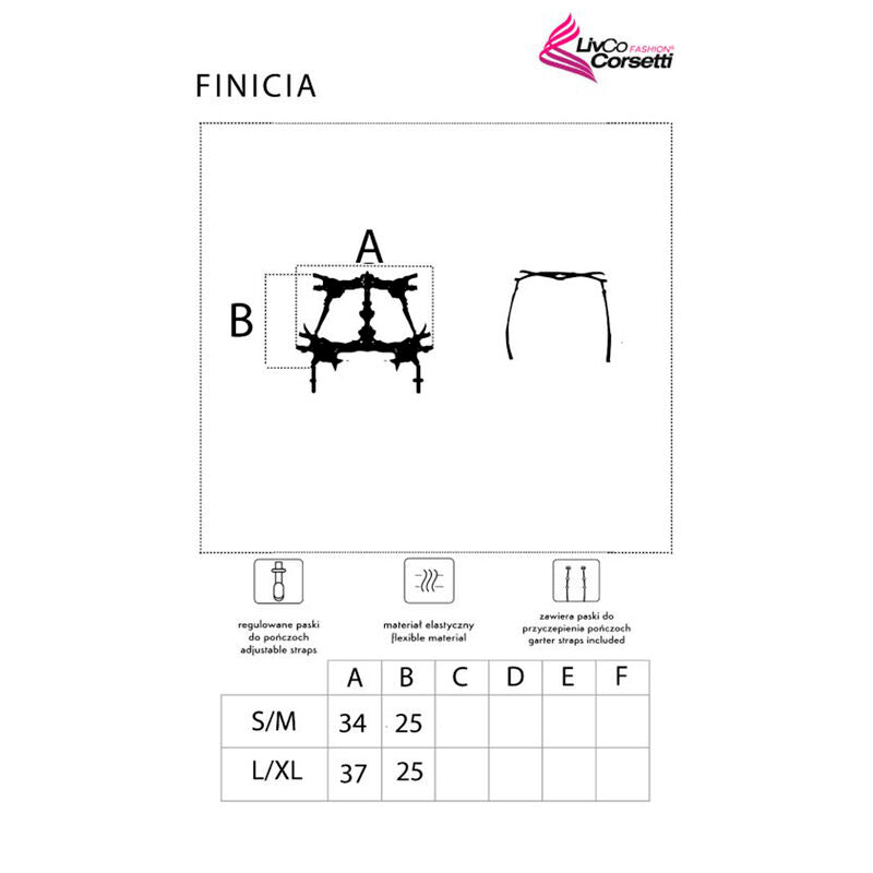 LIVCO CORSETTI FASHION - FINICIA LC90725 REGGISERIE NERO – Giarrettiere – foto 6