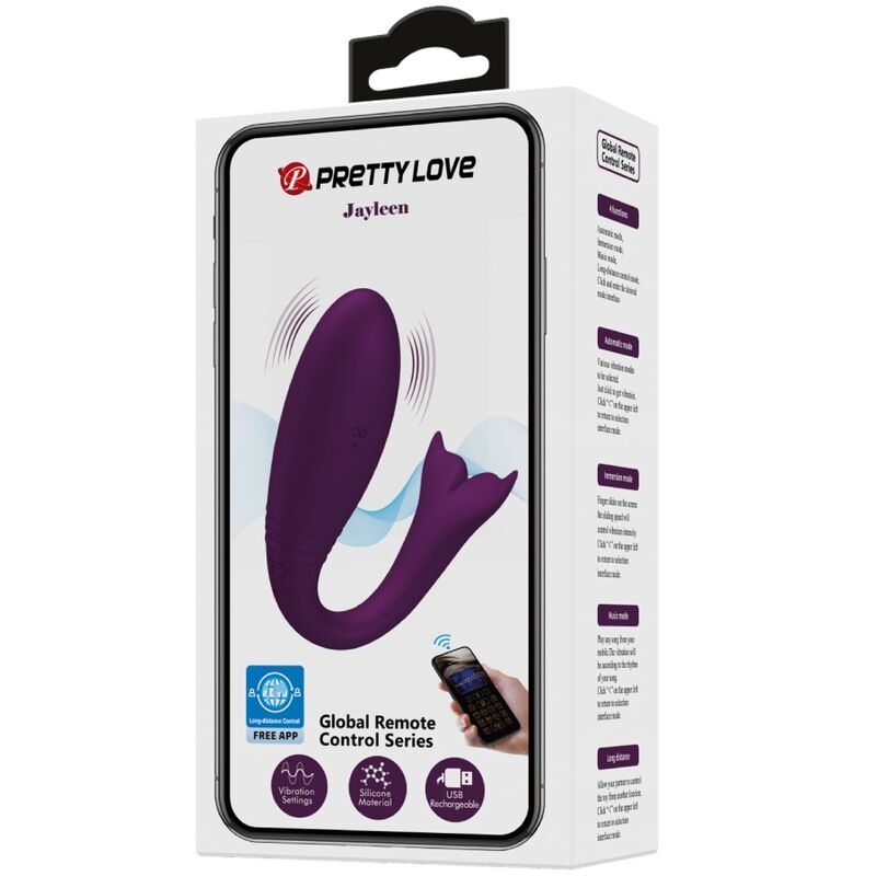PRETTY LOVE - APP JAYLEEN VIBRATOR TELECOMANDO VIOLA – Uova vibranti – foto 20