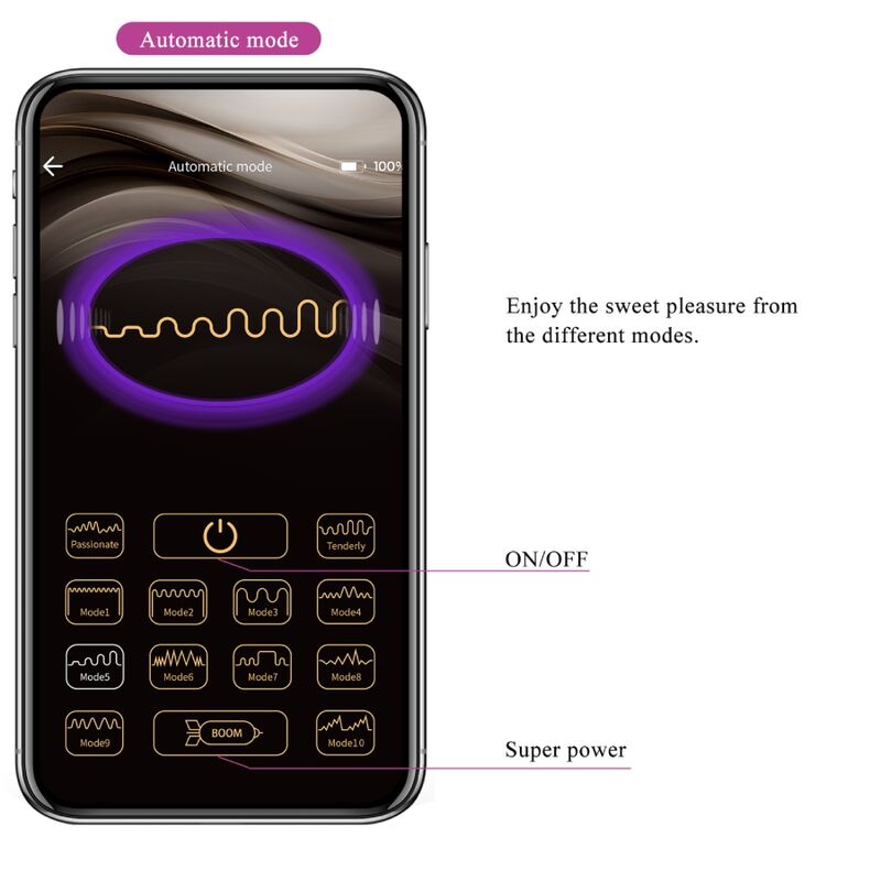 PRETTY LOVE - APP JAYLEEN VIBRATOR TELECOMANDO VIOLA – Uova vibranti – foto 17