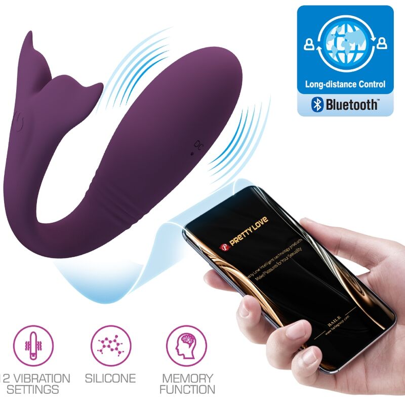 PRETTY LOVE - APP JAYLEEN VIBRATOR TELECOMANDO VIOLA – Uova vibranti