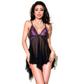 CHILIROSE - CR 4074 BABYDOLL VIOLA E NERO S/M – Babydoll