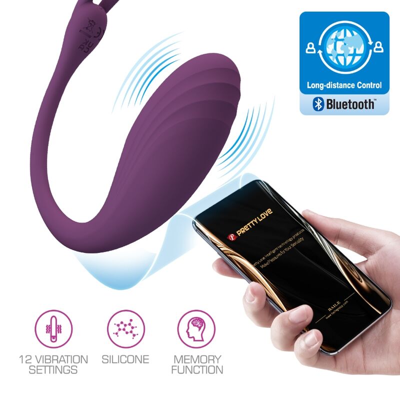 PRETTY LOVE - CATALINA VIBRATOR APP TELECOMANDO VIOLA – Uova vibranti