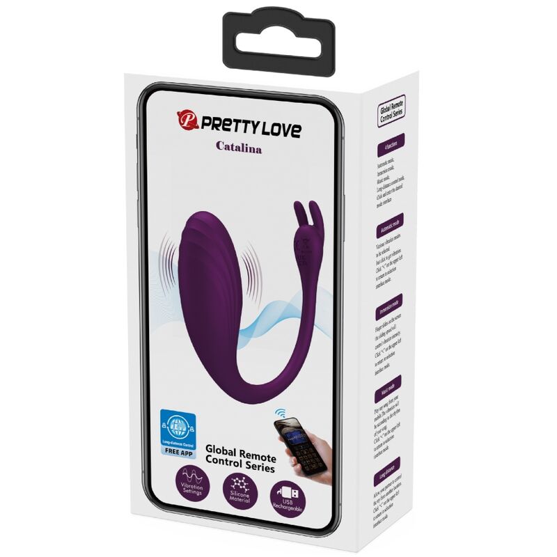 PRETTY LOVE - CATALINA VIBRATOR APP TELECOMANDO VIOLA – Uova vibranti – foto 20