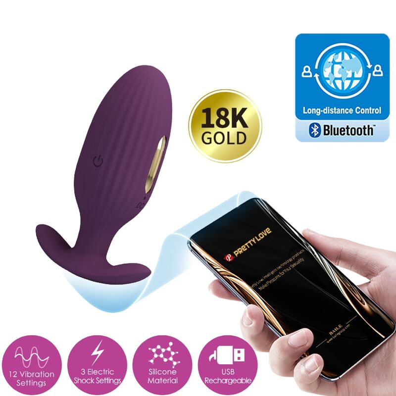 PRETTY LOVE - PLUG ANALE CONTROLLATO DA APP JEFFERSON VIOLA – Tappi anali