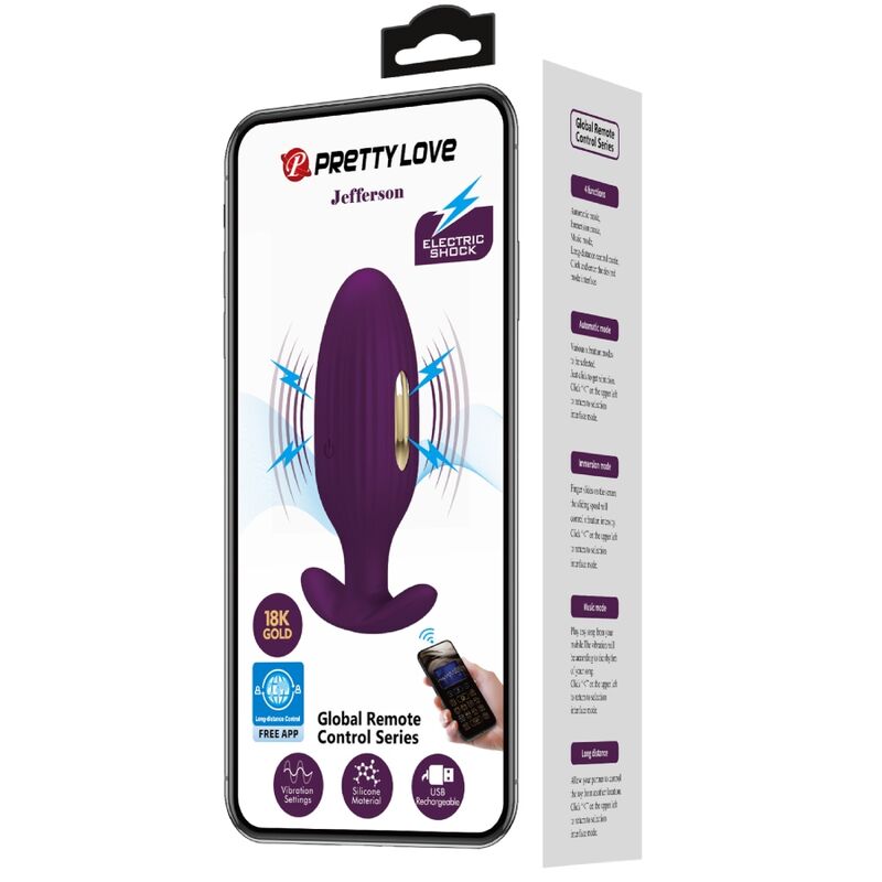 PRETTY LOVE - PLUG ANALE CONTROLLATO DA APP JEFFERSON VIOLA – Tappi anali – foto 8