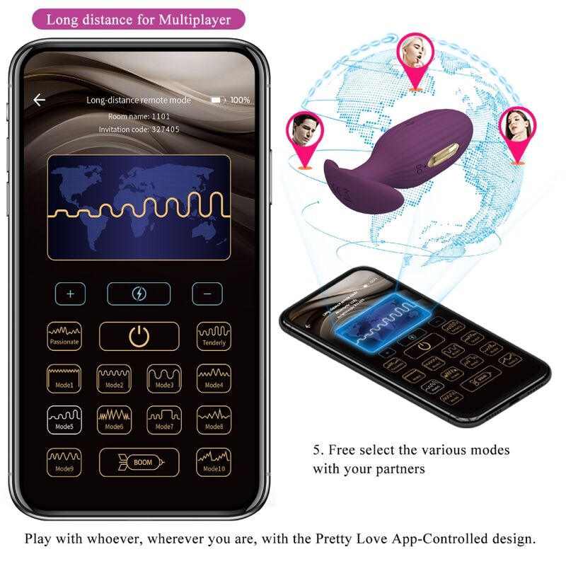 PRETTY LOVE - PLUG ANALE CONTROLLATO DA APP JEFFERSON VIOLA – Tappi anali – foto 17