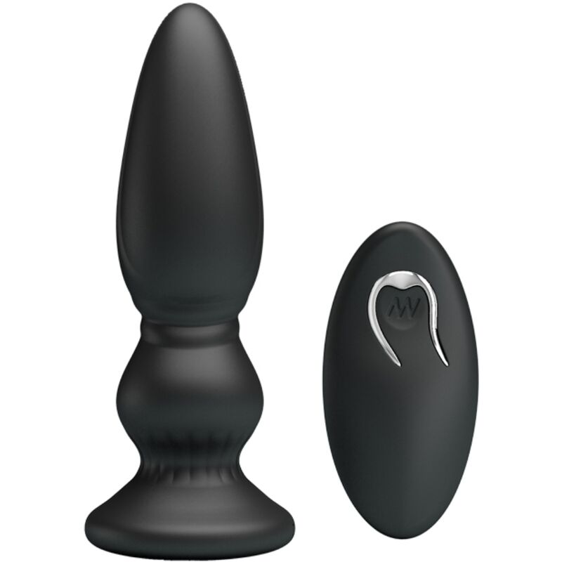 MR PLAY - POTENTE VIBRATORE TELECOMANDO PLUG ANALE NERO – Tappi anali