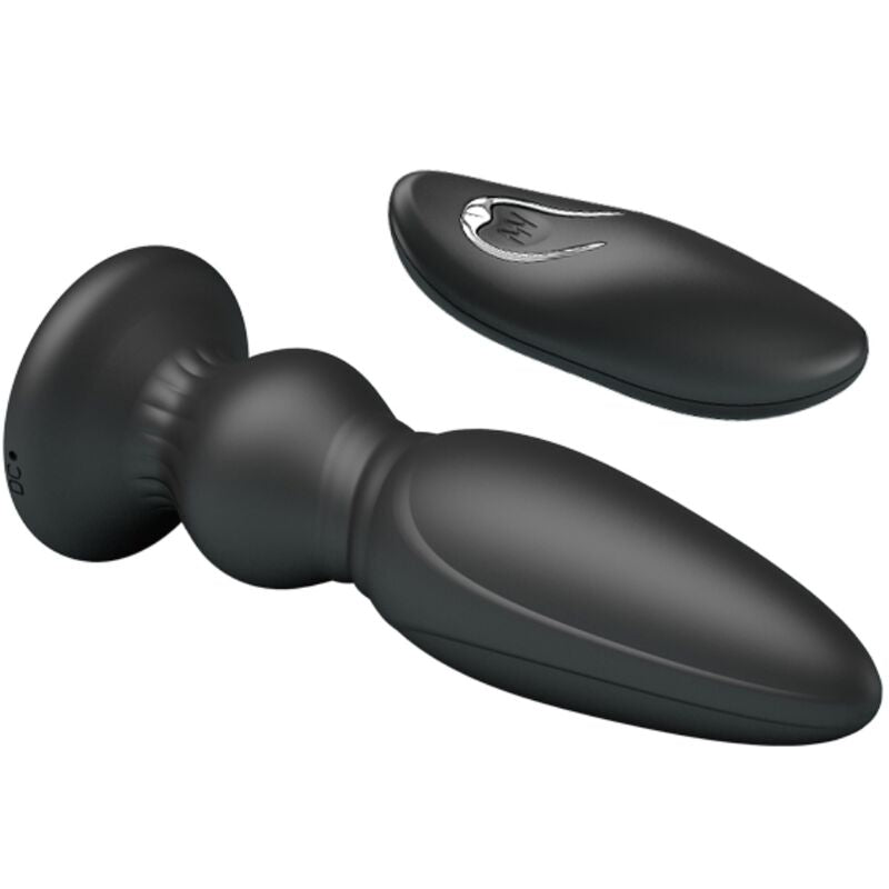 MR PLAY - POTENTE VIBRATORE TELECOMANDO PLUG ANALE NERO – Tappi anali – foto 4
