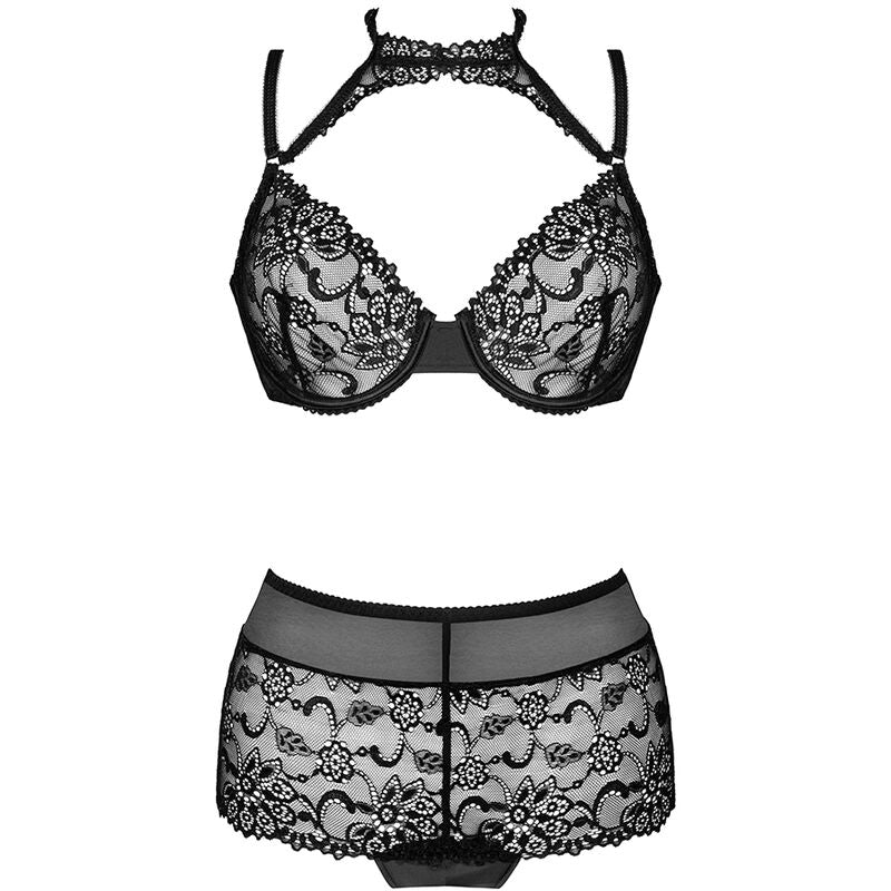 LIVCO CORSETTI FASHION - LINERA PER LA COLLEZIONE SENSES REGGISENO + SLIP NERO – Biancheria intima sexy – foto 3
