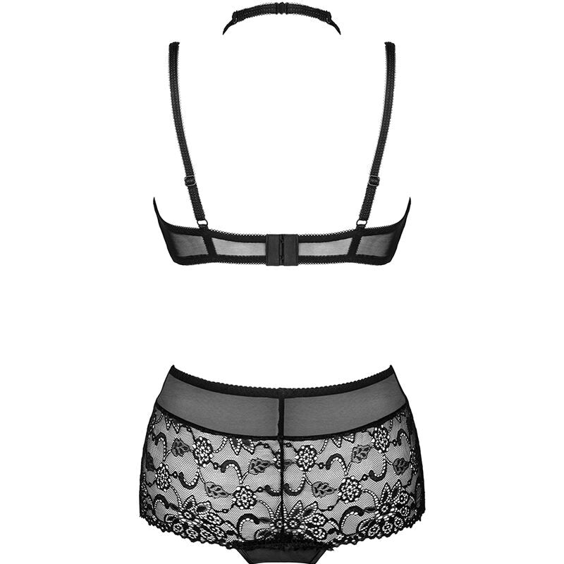 LIVCO CORSETTI FASHION - LINERA PER LA COLLEZIONE SENSES REGGISENO + SLIP NERO – Biancheria intima sexy – foto 4