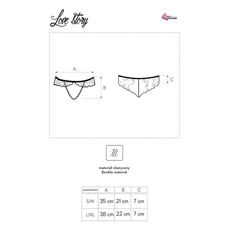 LIVCO CORSETTI FASHION - LOVE STORY LC 90679 PANTY CROTCHLESS NERO L/XL – Mutandine sexy – foto 5