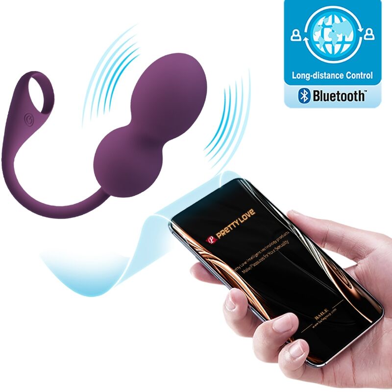 PRETTY LOVE - APP ELVIRA KEGEL BALLS TELECOMANDO VIOLA – Uova vibranti