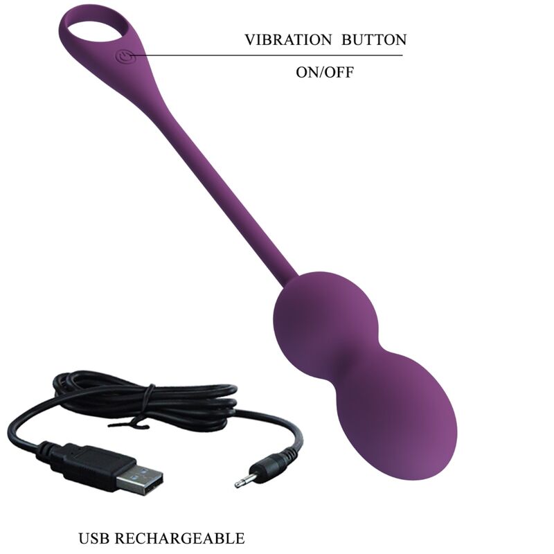 PRETTY LOVE - APP ELVIRA KEGEL BALLS TELECOMANDO VIOLA – Uova vibranti – foto 6