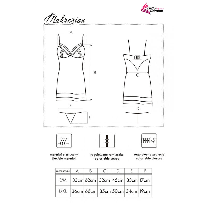 LIVCO CORSETTI FASHION - MAKREZIAN LC 90545 CAMICIA + PANTY NERO – Insieme sexy della biancheria – foto 5