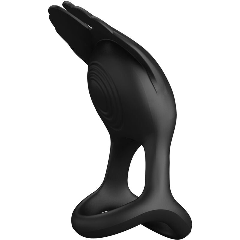 PRETTY LOVE - SILAS ANELLO PER PENE VIBRANTE 7 VIBRAZIONI IN SILICONE NERO – Cockring con vibrazione – foto 2