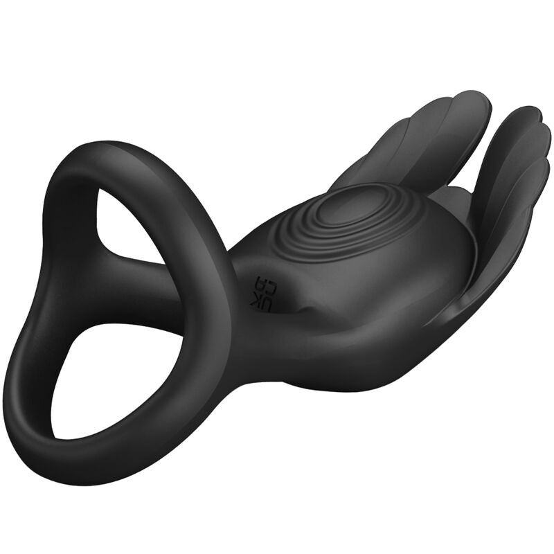PRETTY LOVE - SILAS ANELLO PER PENE VIBRANTE 7 VIBRAZIONI IN SILICONE NERO – Cockring con vibrazione – foto 5