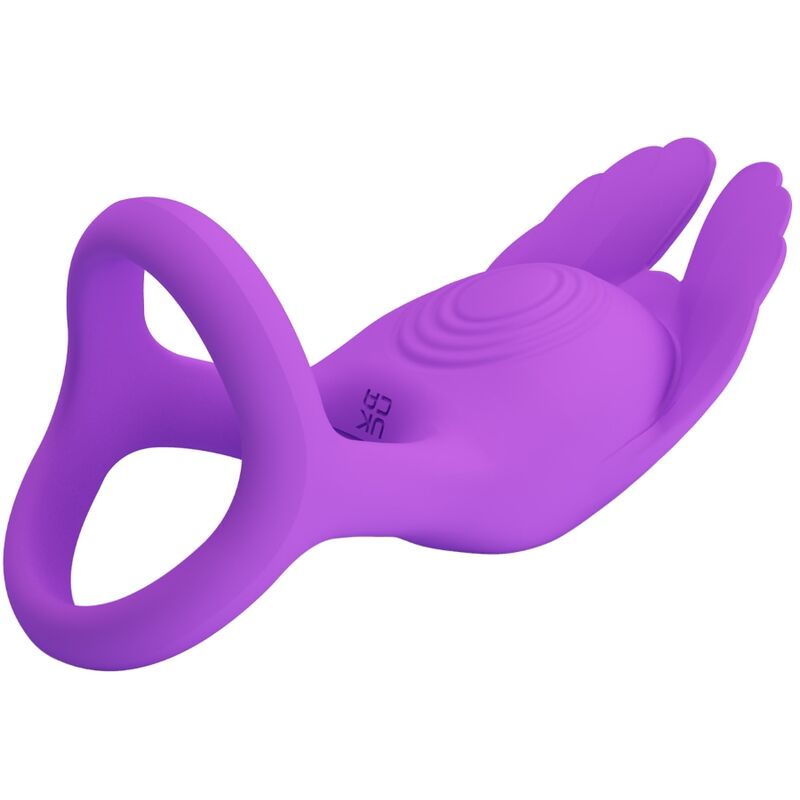 PRETTY LOVE - SILAS ANELLO PER PENE VIBRANTE 7 VIBRAZIONI IN SILICONE VIOLA – Cockring con vibrazione – foto 3