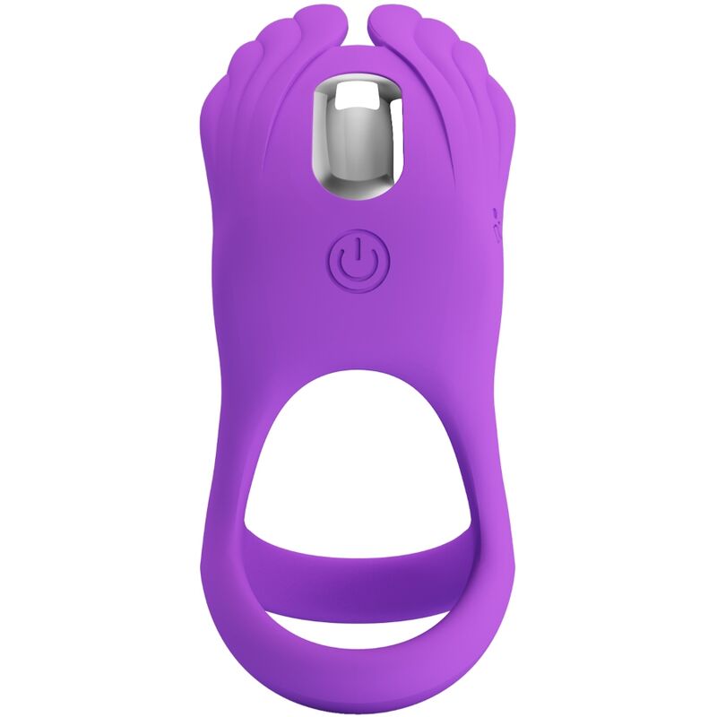 PRETTY LOVE - SILAS ANELLO PER PENE VIBRANTE 7 VIBRAZIONI IN SILICONE VIOLA – Cockring con vibrazione – foto 4