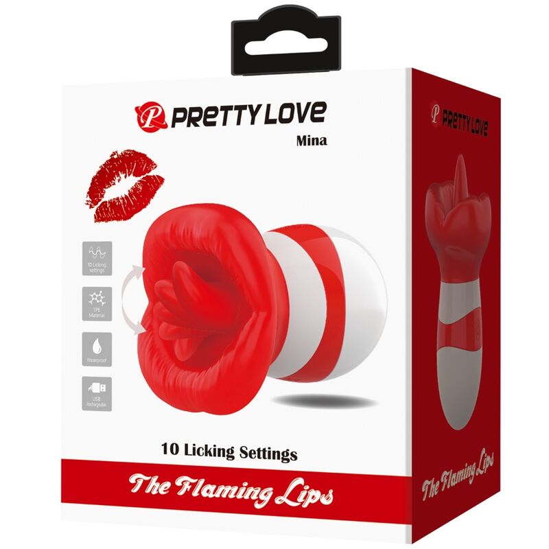 PRETTY LOVE - MINA STIMOLATORE DELLA LINGUA ROSSO CHIARO – Per il clitoride – foto 8