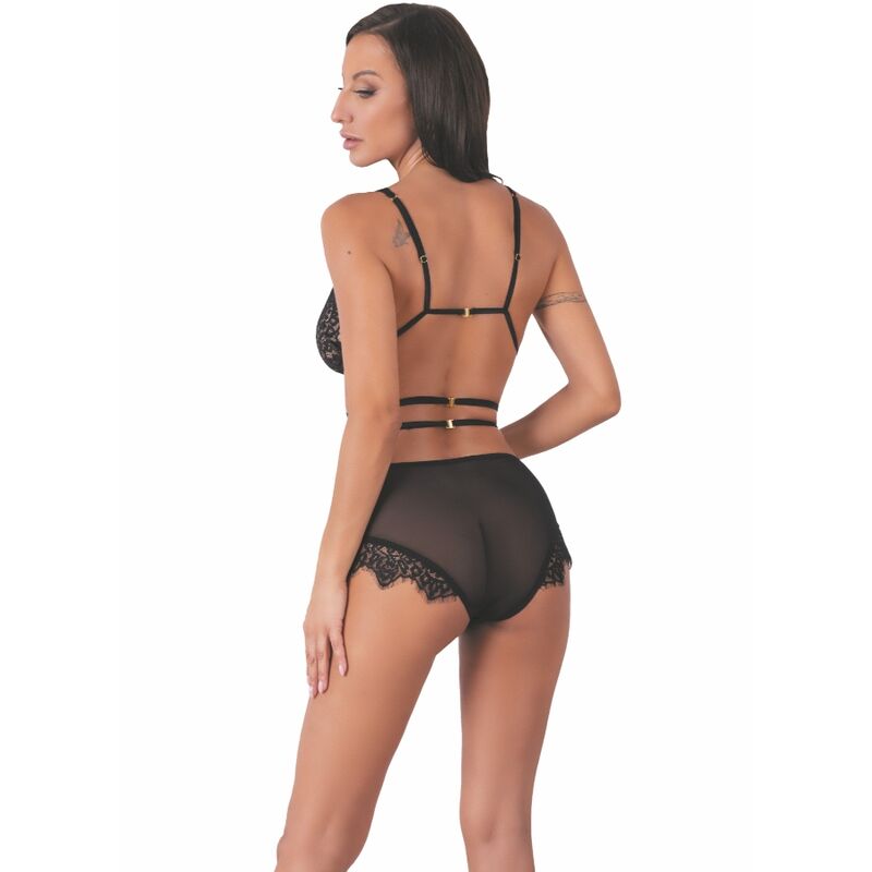 LIVCO CORSETTI FASHION - DREZNA LC 90733 REGGISENO + SLIP NERO L/XL – Reggiseno e slip – foto 2