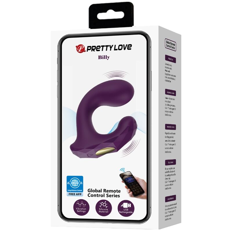 PRETTY LOVE - BILLY TELECOMANDO VIBRAZIONE VIOLA APP GRATUITA – Vibratori con APP – foto 17