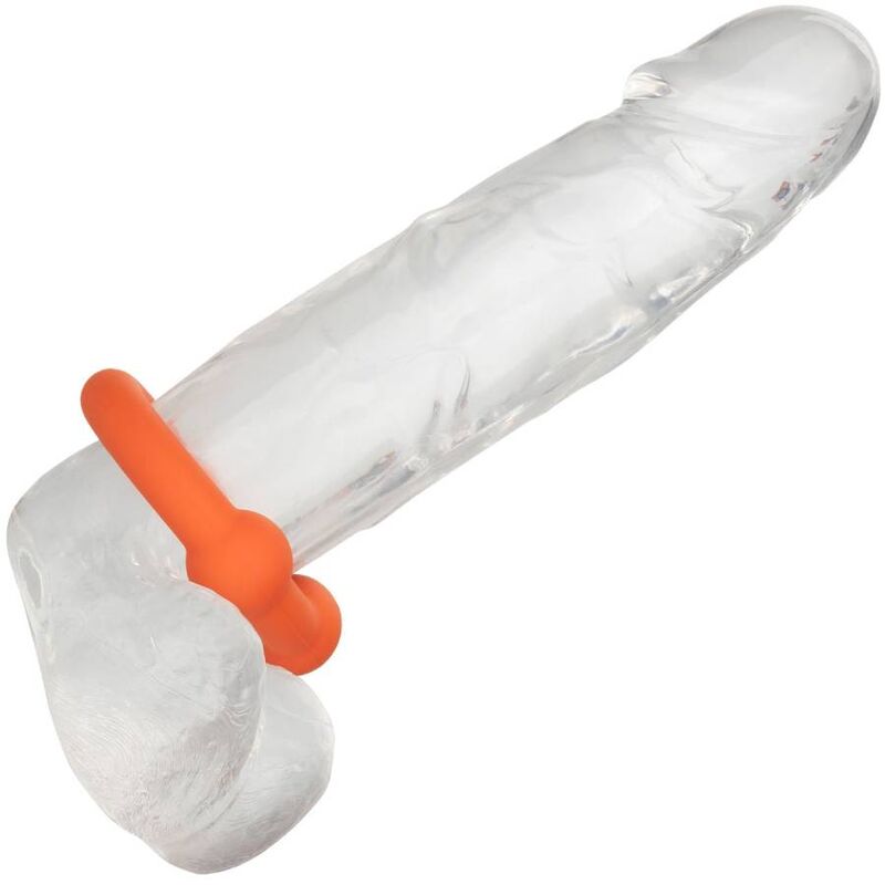 CALEXOTICS - ALPHA ANELLO DUAL BALL ARANCIONE – Cockring senza vibrazione