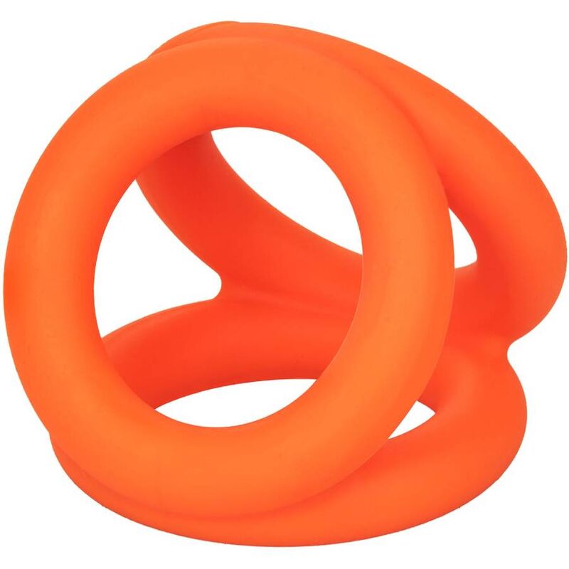 CALEXOTICS - ALPHA TRI-RING ARANCIONE – Cockring senza vibrazione – foto 4