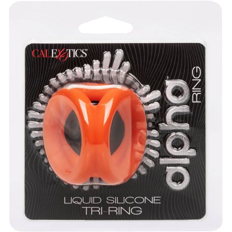 CALEXOTICS - ALPHA TRI-RING ARANCIONE – Cockring senza vibrazione – foto 3