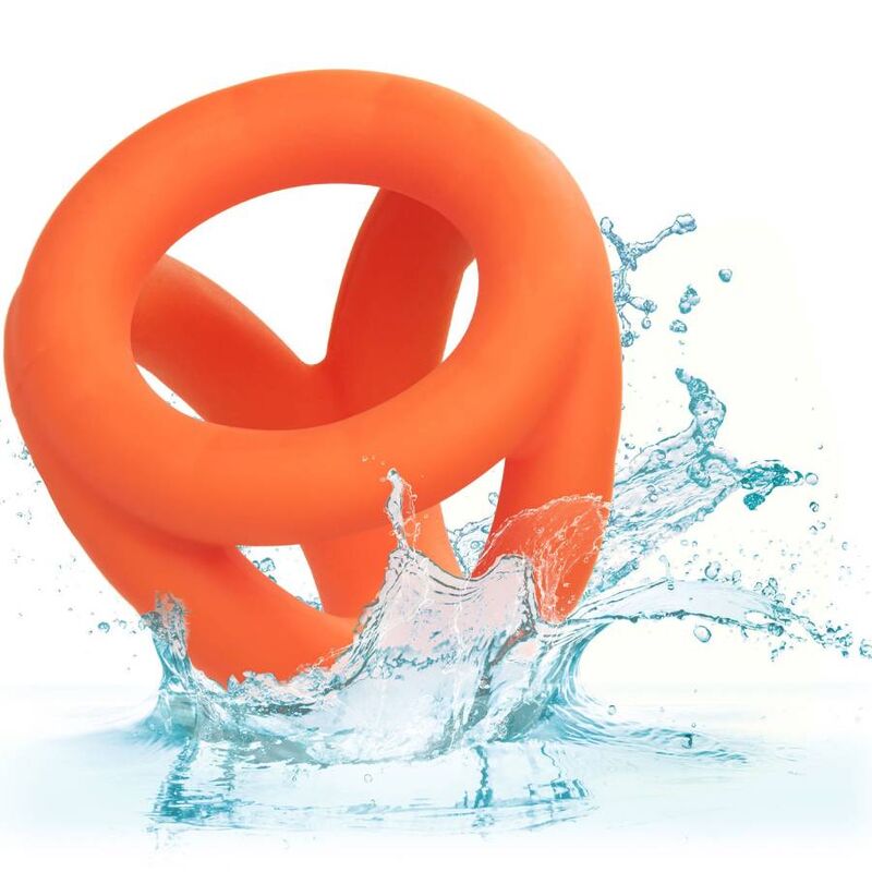 CALEXOTICS - ALPHA TRI-RING ARANCIONE – Cockring senza vibrazione – foto 11