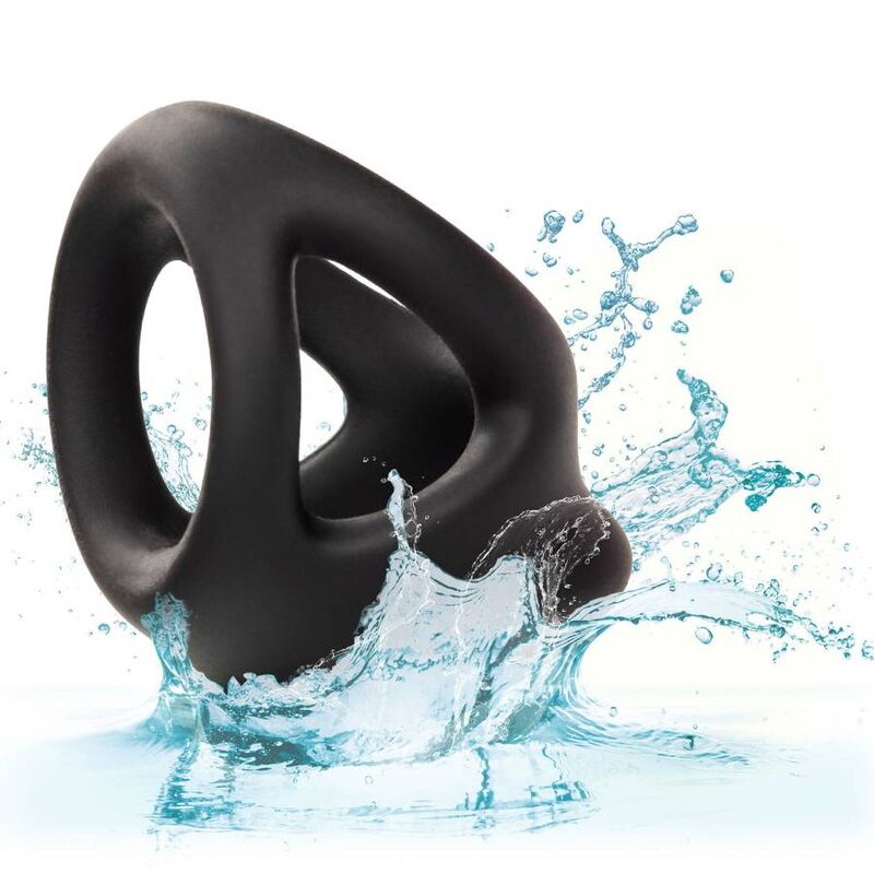 CALEXOTICS - ALPHA ANELLO DUAL CAGE NERO – Cockring senza vibrazione – foto 10