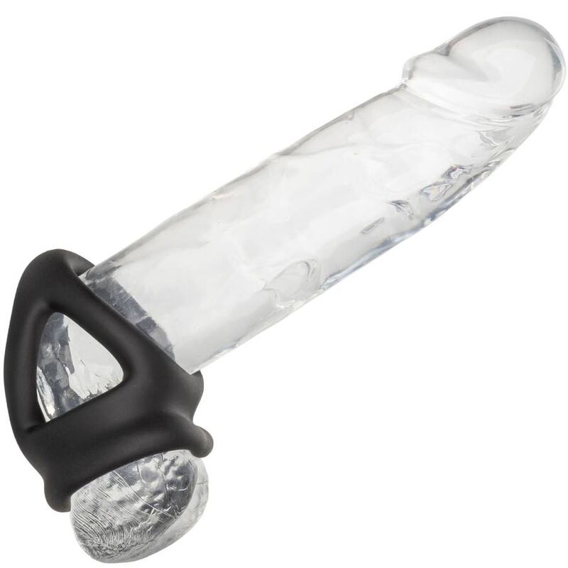 CALEXOTICS - ALPHA ANELLO DUAL CAGE NERO – Cockring senza vibrazione