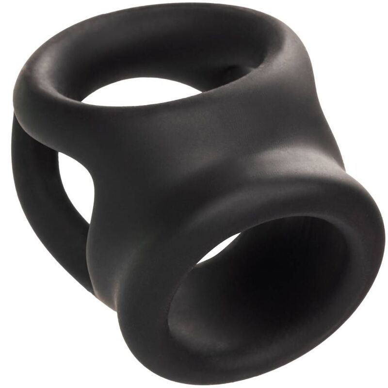 CALEXOTICS - ALPHA ANELLO DUAL CAGE NERO – Cockring senza vibrazione – foto 9